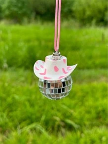 1pc Creative Disco Ball Car Rearview Mirror Hanging Decoration