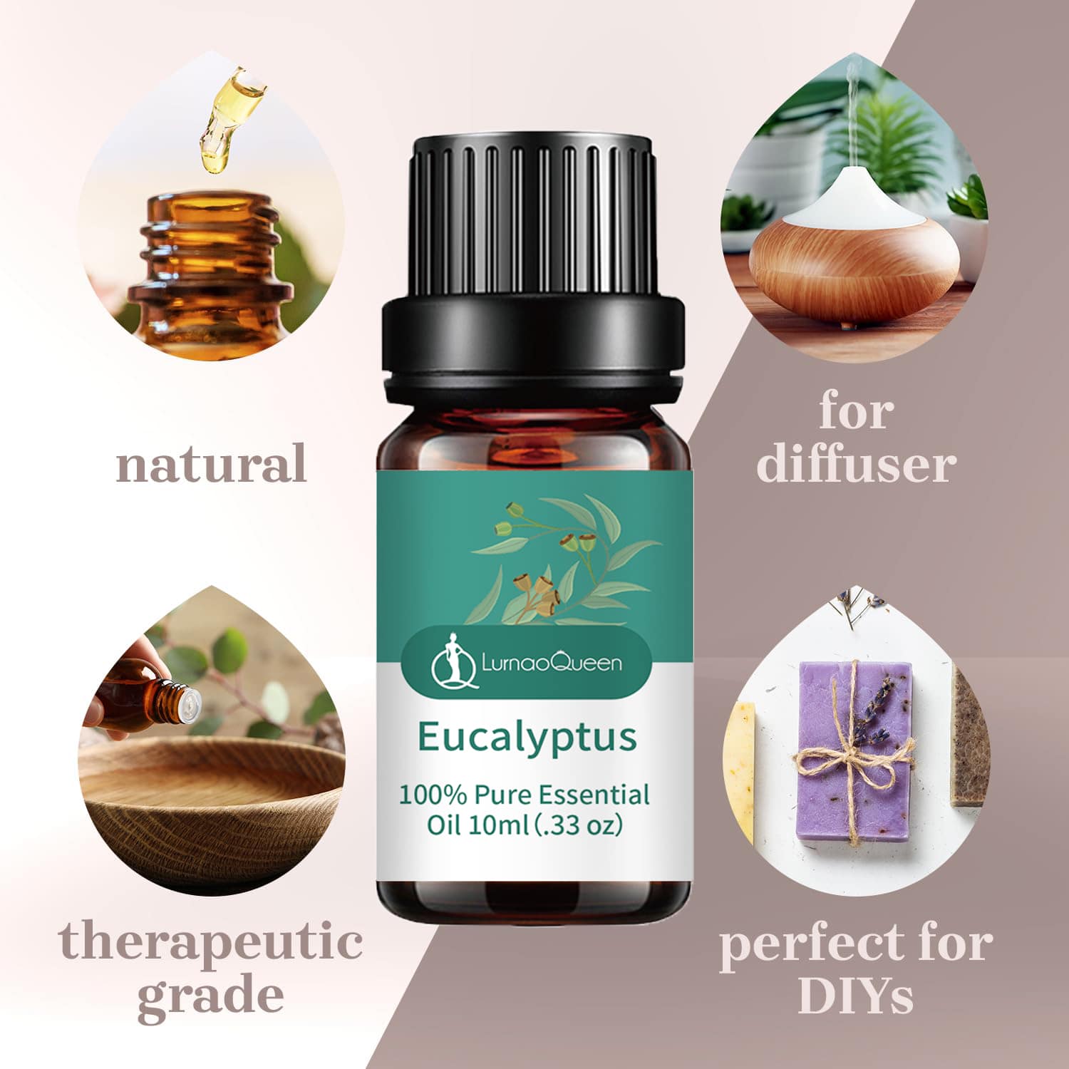 10ml Eucalyptus Essential Oil, For Fragrance Stones, Humidifiers