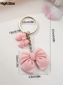 1pc Polyresin Bowknot Keychain, Suitable For Bags And Daily Use