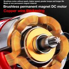 SUBY 1 Set Of SUBY 600N.M Cordless Impact Wrench, Brushless Motor, With 25 Luxury Accessories, 2*2600mAh Battery, Suitable For Auto Repair, Engineering Installation