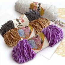 1 Stück handgemachtes Chenillegarn, 100g, geeignet für Do-It-Yourself Schal, Mütze, Jacke, Pullover, Tasche, Puppe