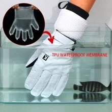 1 paio di guanti da sci professionali per uomo e donna, impermeabili, antivento, caldi, con fodera termica spessa, adatti per moto, motoslitta, sci e snowboard all'aperto, guanti invernali, scaldamani, guanti da neve