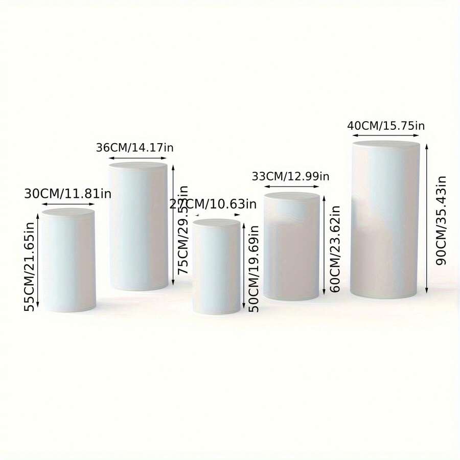 5pcs Set Wedding Party Birthday Plinth Cake Stand Background Decoration - 5pcs - View 1