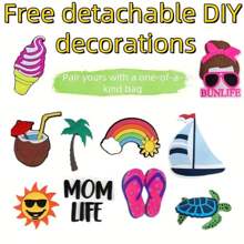 Summer New EVA Beach Bag, Rubber Tote Bag, Waterproof Washable Tip Proof Durable Open Tote Bag, Super Large Capacity Suitable For Shopping, Grocery Shopping, Travel, Parties, Outdoor Activities, Beach Seaside - 寶藍色 - 查看 6