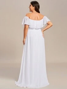 Plus Size Elegant Off-Shoulder Bridesmaid Dress