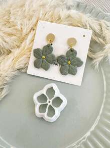 1pc Classicism Clay Cutter | Boho Clay Cutter | Minimalism Clay Cutter | Polymer Clay Earring Cutter - White - View 1