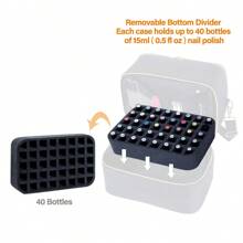 Miếng đệm xốp 30/40/60 khe có thể tháo rời - Có thể đựng 30/40/60 chai 15ml (0,5 fl oz), sơn móng tay hoặc tinh dầu, tiết kiệm không gian, dễ vệ sinh, thuận tiện mang theo - Không bao gồm túi đựng hoặc hộp đựng, đáy rỗng Túi đựng đồ trang điểm có khe xốp Đồ dùng học tập du lịch Túi đựng đồ trang điểm Đồ dùng thiết yếu khi đi du lịch Túi đựng đồ trang điểm Đồ dùng thiết yếu cho ngày lễ Túi đựng mỹ phẩm Túi đựng đồ trang điểm Túi đựng đồ trang điểm Làm đẹp - màu đen - Xem 9