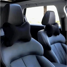 1/2 件汽车头枕颈枕靠垫，柔软耐磨车用颈部支撑枕 - 彩色 - 查看 1