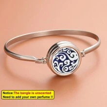 New Aromatherapy Bracelet Bangles Essential Oil Jewelry Corn Chain Elastic Adjustable Locket Bracelets Perfume Scent Aroma Diffuser Bracelet Aromatherapy Jewellery Women Couple Bracelets - Silver - View 10
