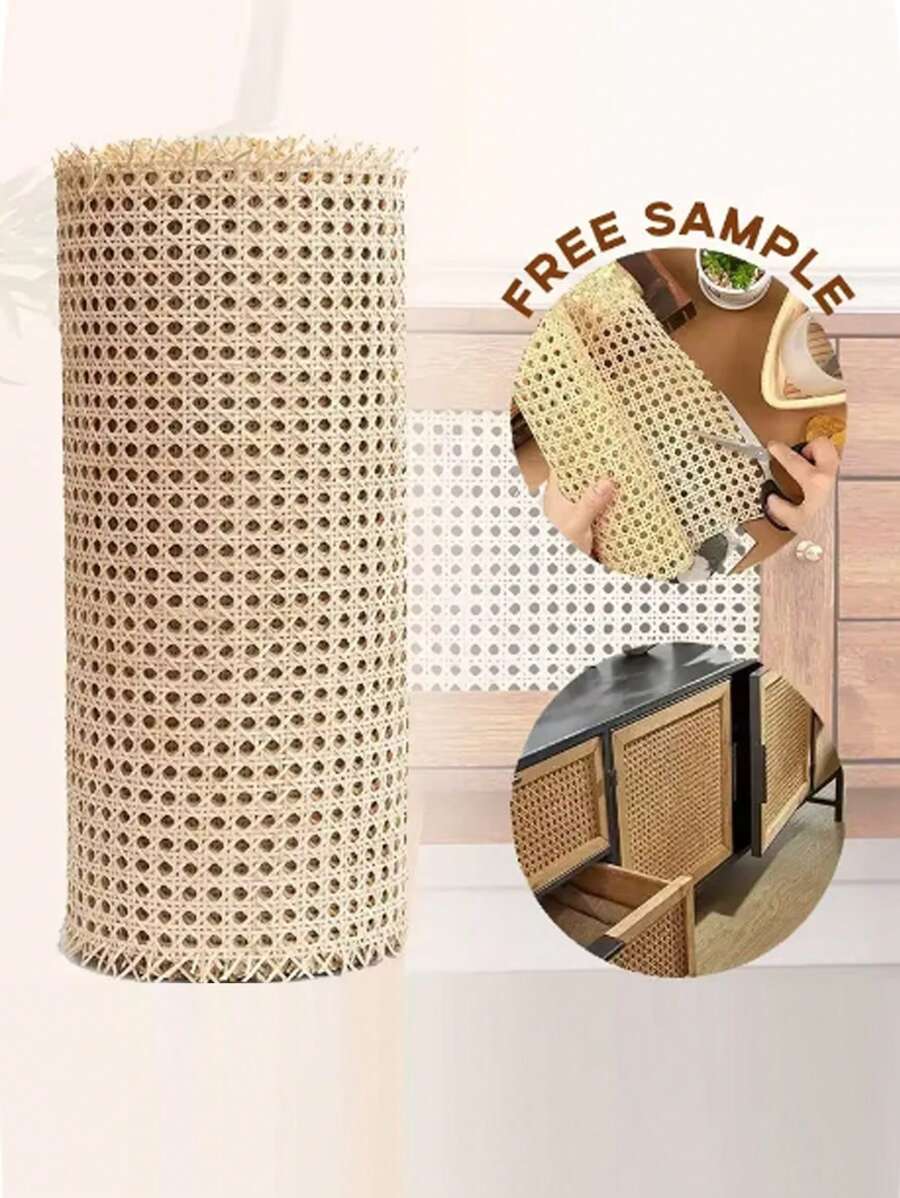 Plastics Rattan Webbing For Cane Projects 40Cm Woven Open Mesh Cane Roll Furniture Decoration Repair Tools For DIY Furniture, Chairs, And Cabinet Decor