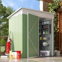 UNIONLINE 5x3ft Metal Shed,Garden Sheds And Outdoor Storage With Lockable Door, Small Outside Storage Box Waterproof For Backyard,Garden(Base Size:150x86CM) - Green - View 2