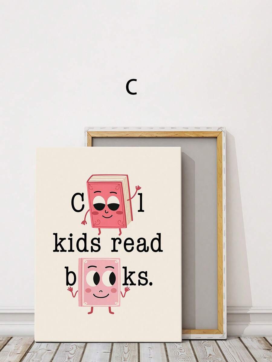 1/3pcs VintageInspired 'Read More Books' Wall Art Canvas Prints With