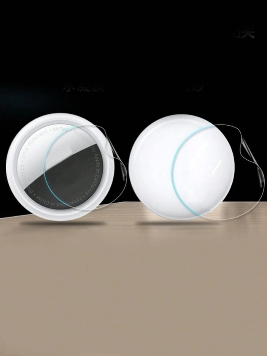 1pc Apple AirTag Protective Film, High Definition Water-Resistant Lost Tracker Screen Protector Film - Multicolor - View 1