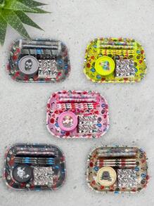 Set de 8 piezas de accesorios para fumar, incluye 2 molinillos, 3 libritos de papeles de liar, 2 papeles de filtro, 1 máquina de liar manual de 4,72 pulg, bandeja de metal de 7,09 pulg*5,51 pulg, regalo para fumadores (los papeles de liar se envían al azar en el set rosa) Corazón de San Valentín de niño Mujeres de San Valentín - Multicolor - Ver 12