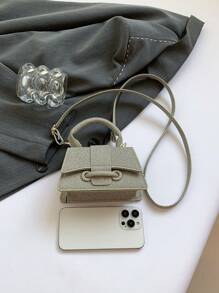 Bolso de mano de alta calidad, minibolso cuadrado, versátil y de unicolor para mujer.