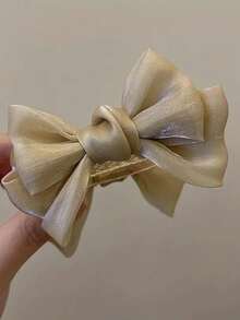 1 chiếc kẹp tóc nơ thanh lịch, thích hợp cho nhu cầu sử dụng hàng ngày của phụ nữ - Phụ kiện tóc đơn giản và thời trang - Một kích thước phù hợp với tất cả - Xem 9