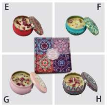 1/4 Box Box Of Soy Wax Dried Flower Scented Candles, Party Supplies, Halloween And Atmosphere Supplies, Birthday Gifts, Floral Scented Candles, Various Scents, Metal Shell, You Can Make Flowers And Small Plants After Use.,Room Decor,Gifts