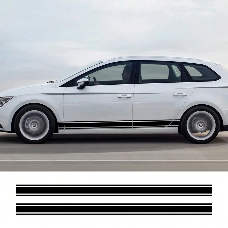 Car Door Vinyl Decals Side Skirt Stickers Racing Stripes Graphics