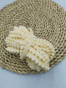 1pc 10mm Polyester Colorful Pompom Eyelash Trim, DIY Apparel Craft Headwear Hairband Decoration Accessory - Beige - View 12