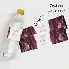 30 Pcs Custom Water Bottle Labels Stickers Self Adhesive Candy Wrap Bridal Shower Decor Personalized Text