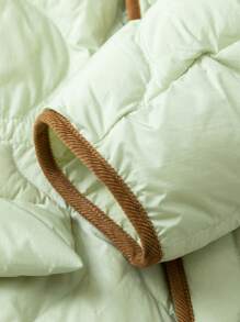 mini bala Tween Girl Family Matching Down Coat Winter Cozy - Bean Paste Green - View 7