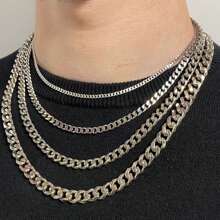 1pc Stainless Steel Cross Pendant Necklace, Simple And Unisex Design, Suitable For Daily Wear, Vacation, Date, Birthday Gift - Style 1 - View 14