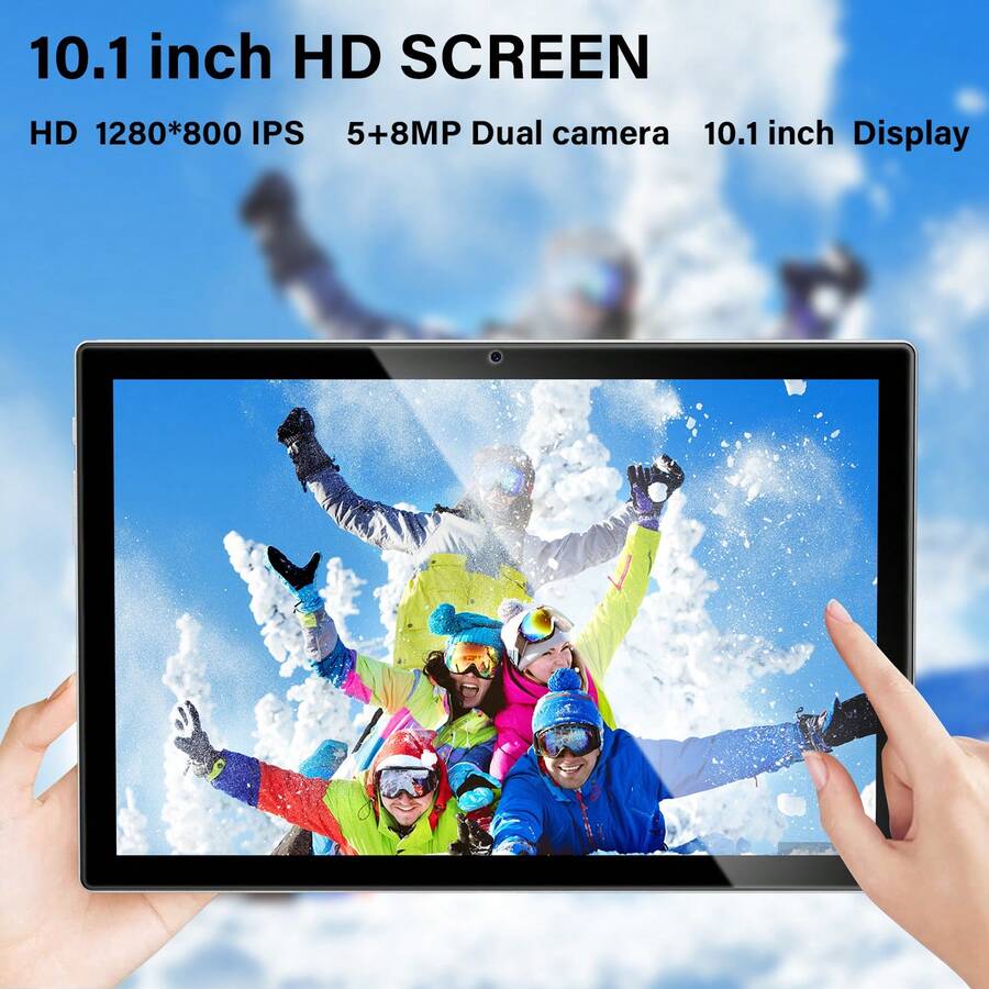 JJGJ Android Tablet, 10.1 Inch Android 12 Tablet, 6GB RAM 64GB ROM, 1TB