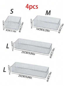 10pcs Makeup Drawer Organizers, Transparent Makeup Storage Boxes With Dividers And Vanity Drawers, Includes 4 Different Sized Clear Plastic Drawers, Makeup Display Rack, And Organizational Compartments, Suitable For Vanity, Desk, Bathroom, Kitchen, And Office Gifts For Women - Multicolor - View 16