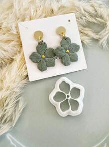 1pc Classicism Clay Cutter | Boho Clay Cutter | Minimalism Clay Cutter | Polymer Clay Earring Cutter - White - View 3