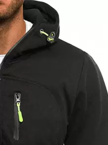 Herren Reißverschluss Kapuzenpullover, Langarm Passform Lässig Sportjacke, für den Herbst