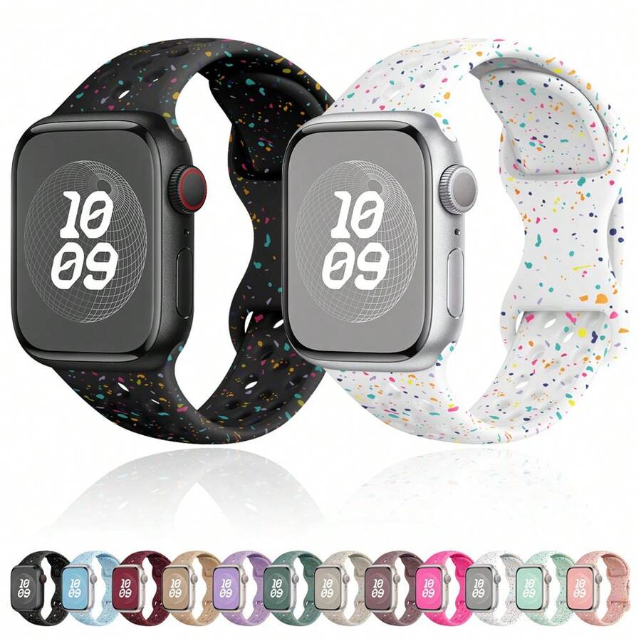 1 dây đeo thể thao tương thích với dây đeo Apple Watch 46mm 38mm 49mm 44mm 45mm 42mm 41mm 40mm Vòng đeo tay bằng silicon tương thích với Apple Watch Series Ultra 2 10 9 8 7 6 SE 5 4 3 2 1