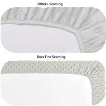 2 件装尿布垫套超柔软 Minky Dots 毛绒尿布台套透气尿布台床单可擦拭尿布垫套适合男宝宝女宝宝情人节最爱