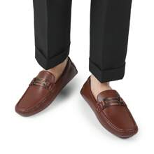 Men's Faux Leather Driving Penny Loafers Boat Shoes – Casual Comfort For Everyday Wear And Stylish Weekend - 棕色 - 查看 4