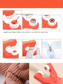 1/50/100pcs Set With Buckle And Installation Tools, For Invisible Snap Buttons, Hidden Snap Buttons For Clothing, Multi-Purpose Fastener Buckles - Multicolor - View 7