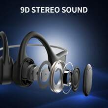 Bone Conduction Headphones, Open Ear Wireless Headphones For Running Exercise Hiking Running Fitness Trekking - Orange - View 4