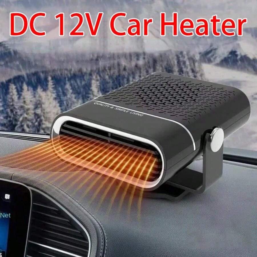 Chauffage Voiture Portable 12 V 200 W – Dégivreur Pare-Brise Et Désembuage Rapide 2-en-1 Orange