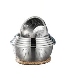 Stainless Steel Colander Strainer. Multifunctional Drain Basket Rice Washing & Draining Basket, Kitchen Tools For Fruits & Vegetables - 22CM - View 11