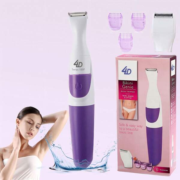 Rasoir électrique 2 en 1 sans fil pour femmes, rasage indolore, tondeuse à cheveux pour le corps, les jambes et la zone du maillot pour les femmes