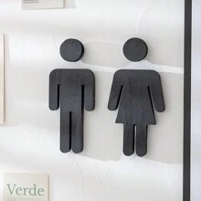 Charmantes hölzernes Badezimmer Schild: Klassischer Stil, wandmontiert, federlos, geeignet als Heimdekoration, ideales Geschenk