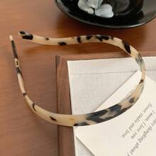 Nuevo diadema delgada para mujeres, accesorios para el cabello de acetato con estampado de carey, diadema, aro para el cabello, para verano, vacaciones, viajes - Multicolor - Ver 6