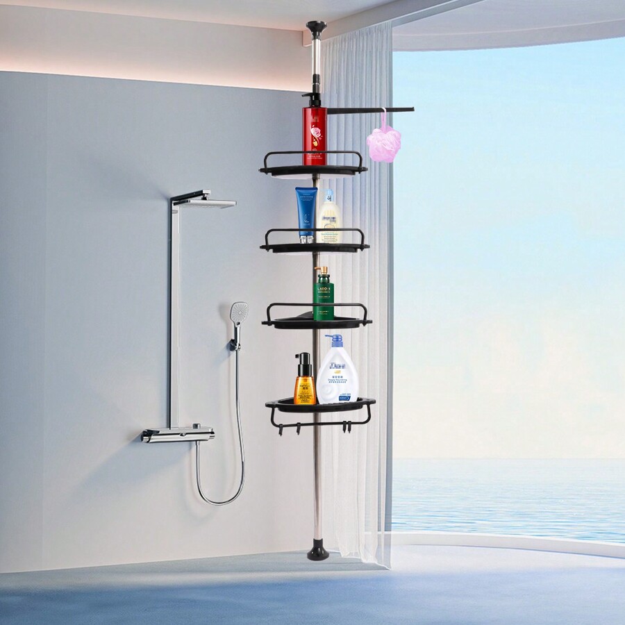 HeightAdjustable Shower Shelf No Drilling Shower Shelf Corner