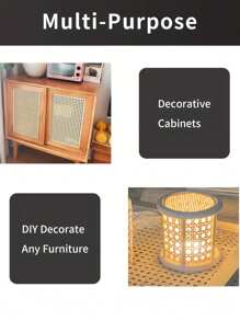 Plastics Rattan Webbing For Cane Projects 40Cm Woven Open Mesh Cane Roll Furniture Decoration Repair Tools For DIY Furniture, Chairs, And Cabinet Decor