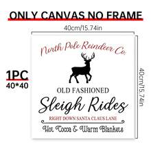 1 件乡村风北极驯鹿和雪橇木制标牌 - 非常适合家居装饰，适合客厅或咖啡桌，很棒的乔迁礼物，耐用且防褪色，圣诞节帆布墙面艺术装饰 - 彩色 - 查看 14