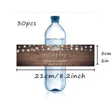 30 Pcs Custom Water Bottle Labels Stickers Self Adhesive Candy Wrap Bridal Shower Decor Personalized Text,Christmas,Wedding Essentials,Festive Calendar ,Bachelorette Party Favors, Personalized Wedding Favors - Multicolor - View 34