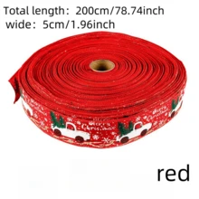 1 件圣诞装饰丝带，带卡通汽车印花，圣诞树装饰编织丝带 - 彩色 - 查看 2