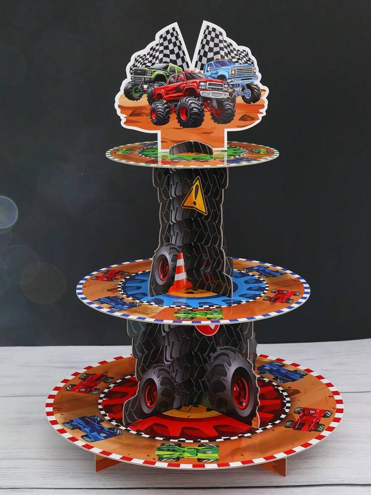 Présentoir Camionnette De Glaces Talking Tables – Décoration Anniversaire En Carton 60x40 Cm