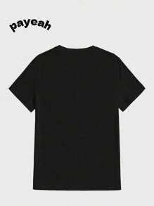 Payeah Loded Diper Casual Digital Print  Pure Heavy Cotton T Shirt - Black - View 2
