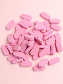 FULL BEAUTY 20 件装粉色迷你指甲海绵锉缓冲块抛光打磨锉凝胶抛光修脚美甲护理工具配件 - 彩色 - 查看 2