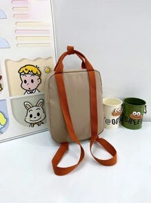 1pc Cartoon Plush Dinosaur Backpack, Customizable Embroidered Name, Cute Dinosaur Schoolbag, Zipper Bag, Canvas Backpack, Unisex, Lightweight & Durable Design, Suitable For Students,New Year Glamour - Multicolor - View 7