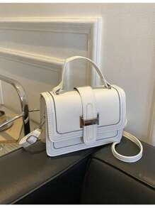 Women's Square Crossbody Bag Portable Shoulder Crossbody Travel[1007] - 白色 - 查看 2